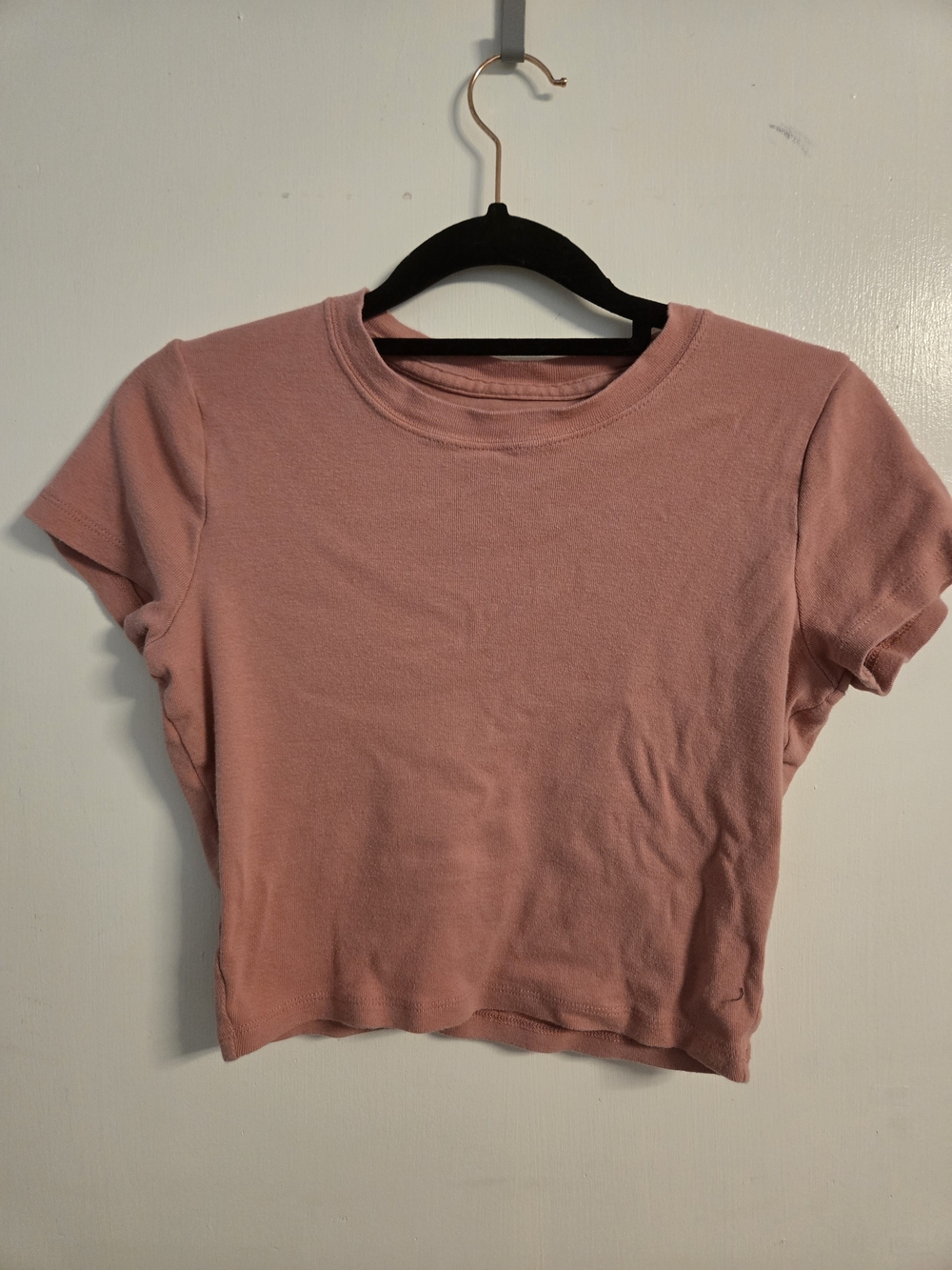 Hollister Cropped Tee - Rose Pink